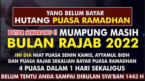 Doa Niat Puasa Qadha Dan Senin Kamis Umroh Haji 2023