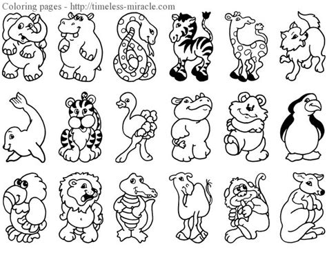Baby Zoo Animal Coloring Pages Timeless