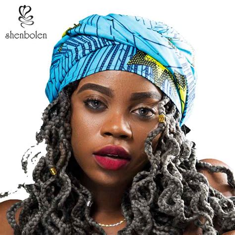 Shenbolen Ankara Headwrap Women African Traditional Headtie Scarf