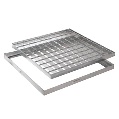 Grille Caillebotis Acier Galvanisé Antidérapant 55x55