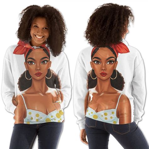 African American Hoodies Pretty Black Afro Lady Afrocentric Clothing Refords