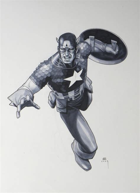 Captain America By Jim Cheung In Jason Baccuss Jim Cheung Art Gallery
