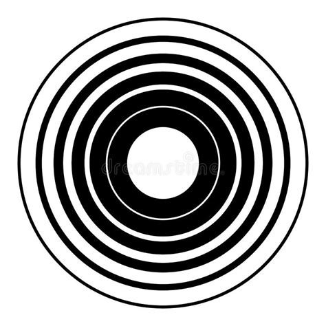 Concentric Circles Geometric Element Radial Radiating Circular Stock