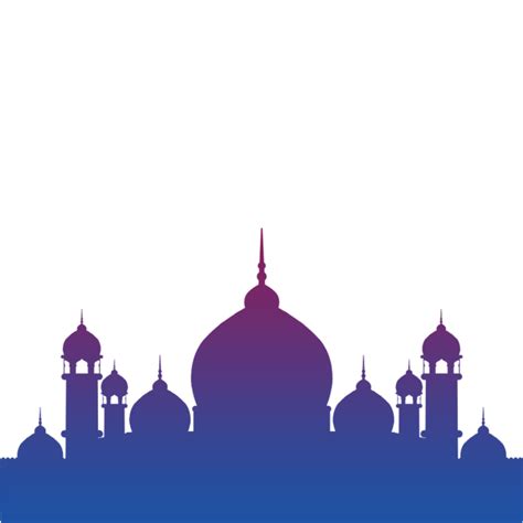 Mosque Silhouette With Gradient Download Png Image