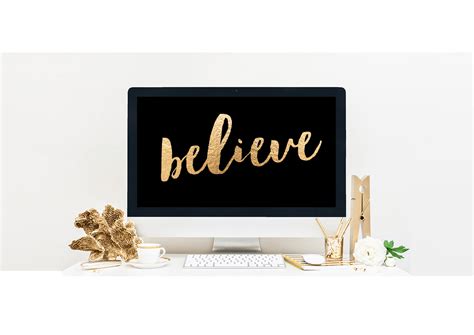 Pc With Believe Screen Temp 002 Savvy Business Gals Small Business