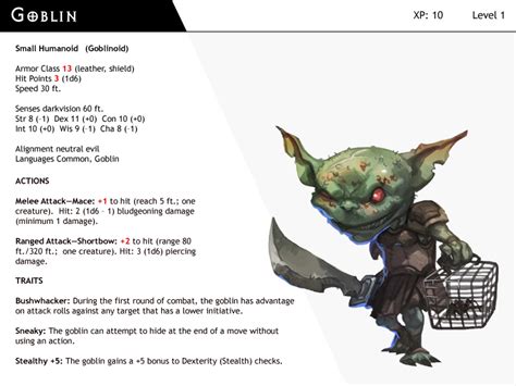 Check out my patreon (www.patreon.com/voidrealmminis) for early access to free models from the dnd.10831 3d models found related to dnd monster cards. DnD-Next-Monster Cards-Goblin by dizman on DeviantArt