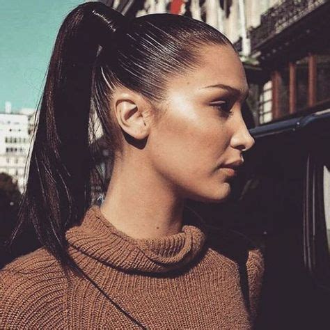 Bella Hadid Ponytail Hairstyles High Ponytail Hairstyles Sleek Ponytail