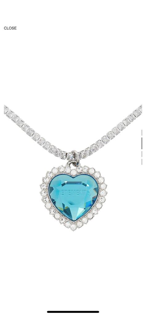 Vetements Crystal Heart Necklace Grailed