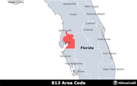 813 Area Code Map Where Is 813 Area Code In Florida