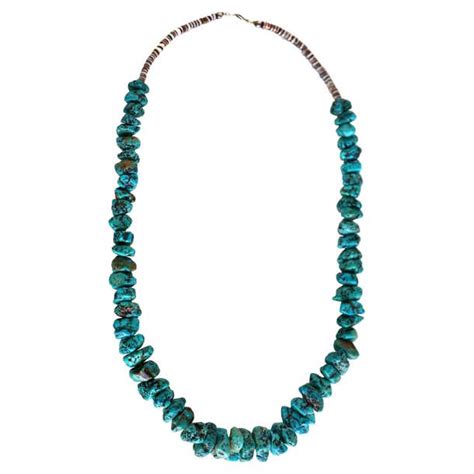 1980s natural turquoise bead necklace for sale at 1stdibs raw turquoise necklace