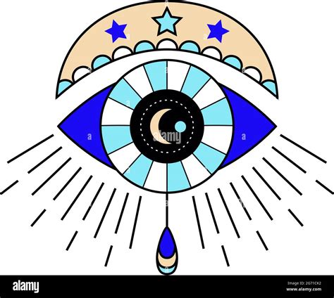 Evil Eye Icon Vector Colorful Eye Of Providence And Esoteric Symbols
