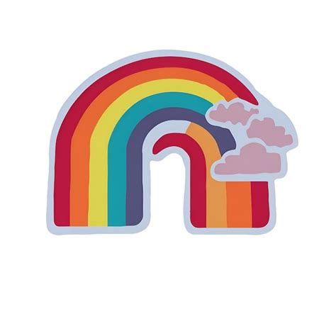 Premium Vector Rainbow And Clouds Illustration