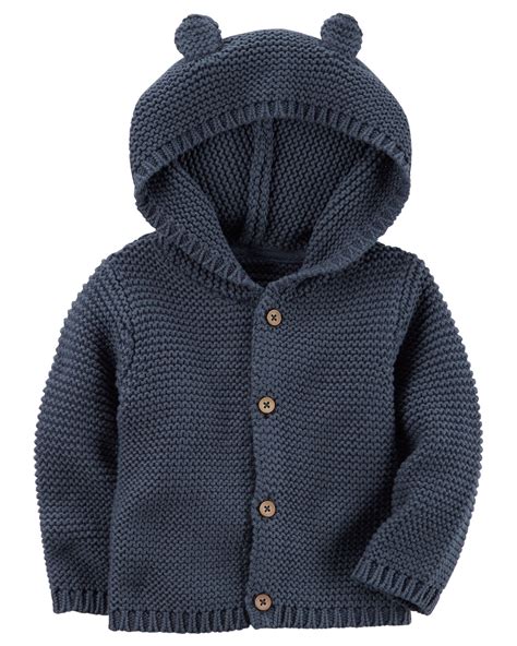 Baby Boy Hooded Cardigan Baby Boy Knitting Baby