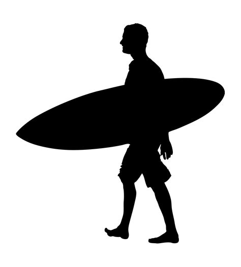 Surfboard Silhouette At Getdrawings Free Download