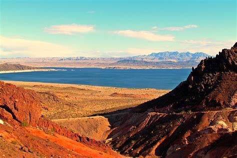 768x1024 Resolution Aerial Photo Of A Mountain And Lake Lake Mead