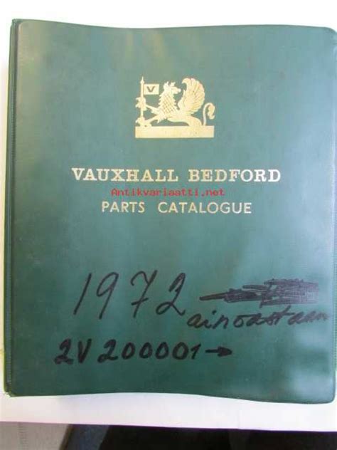 Vauxhall Bedford Parts Catalogue 2v200001 Fe Model Viktor Vx