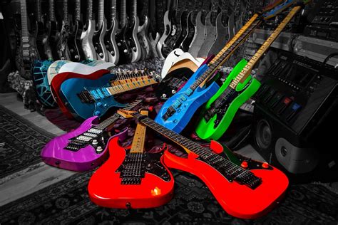 Download Selective Color Instrument Music Guitar Hd Wallpaper
