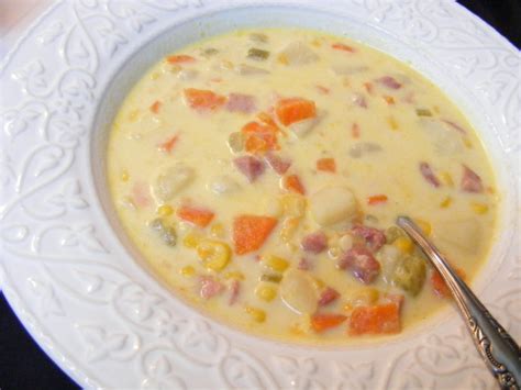 Crock Pot Cheesy Ham Potato Soup Recipe Genius Kitchen