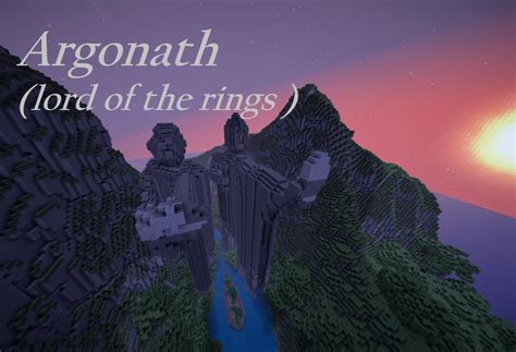 Argonath Lord Of The Rings Download Cinematic Minecraft Map