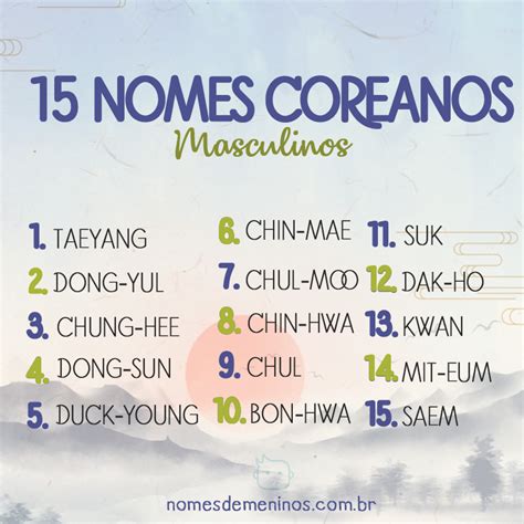 15 Nomes Coreanos Masculinos E Seus Significados Para Batizar Seu Filho