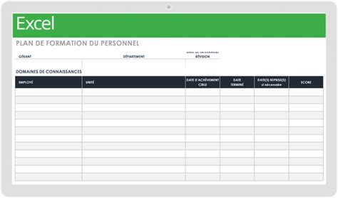 Exemple Tableau Plan De Formation