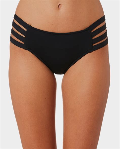 seafolly active multi strap hipster separate pant black surfstitch