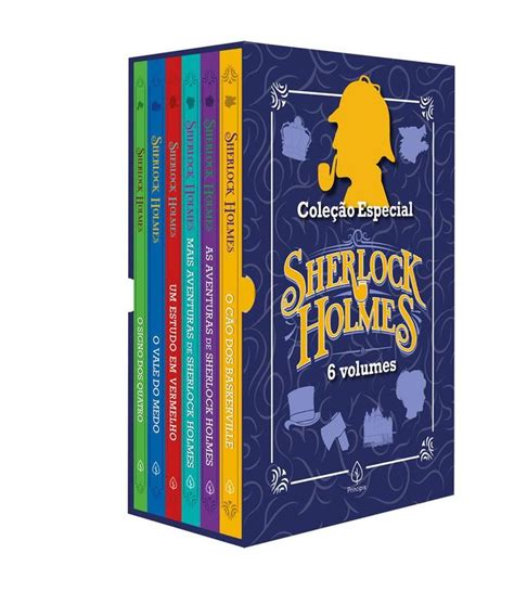 Box Com 6 Livros Coleção Especial Sherlock Holmes Livros De