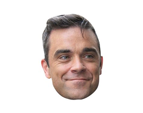 Robbie Williams Vip Celebrity Cardboard Cutout Face Mask