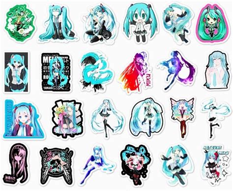 Hatsune Miku Stickersvirtual Idol Stickersjapanese Anime Etsy