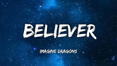Imagine Dragons Believer Letralyrics Youtube