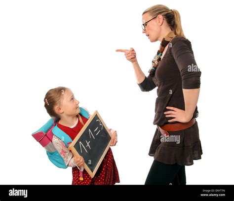Children And Teacher Or Mother Scolding Stock Photo Alamy
