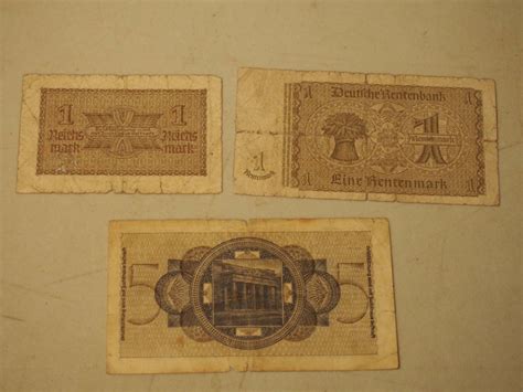 Since 1754, up until 2002, there have been various changes made to their coins and paper money. German Currency (3 Pieces) 1923, Etc