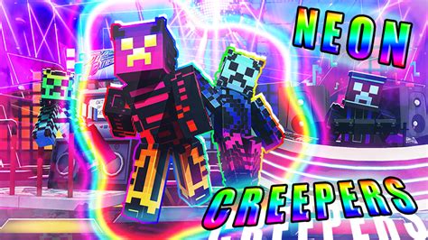 Neon Creepers By The Lucky Petals Minecraft Skin Pack Minecraft