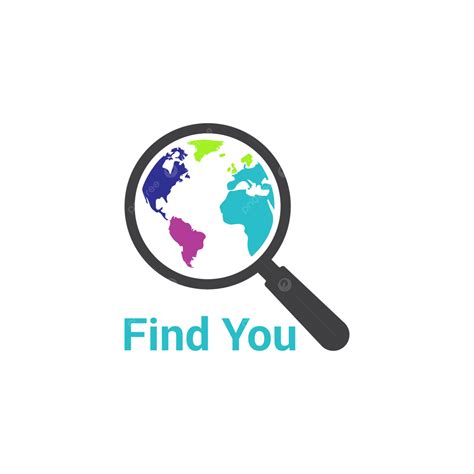 Search World Map Magnifying Glass Travel Location App Logo Vector