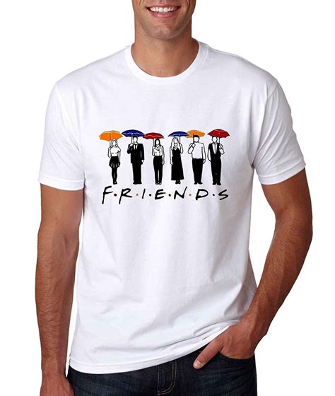 Friends Tv Show Fashion Loose Short Sleeve White Custom Printed Mens T