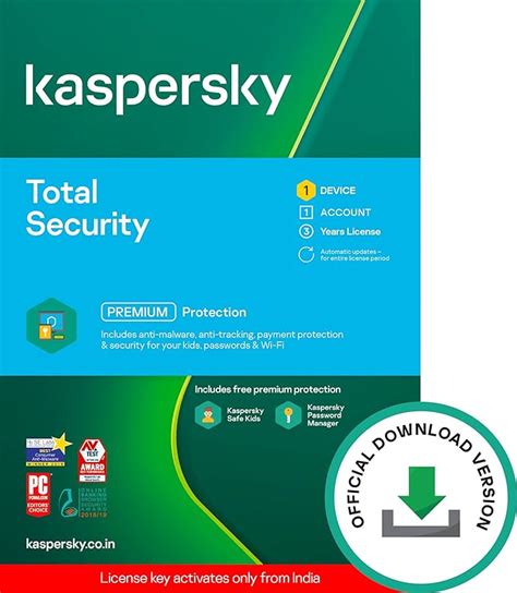 Kaspersky Total Security 1 User 3 Years Email Delivery In 2