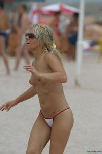 Beach Candid Voyeur Nude Topless Thong Bikini