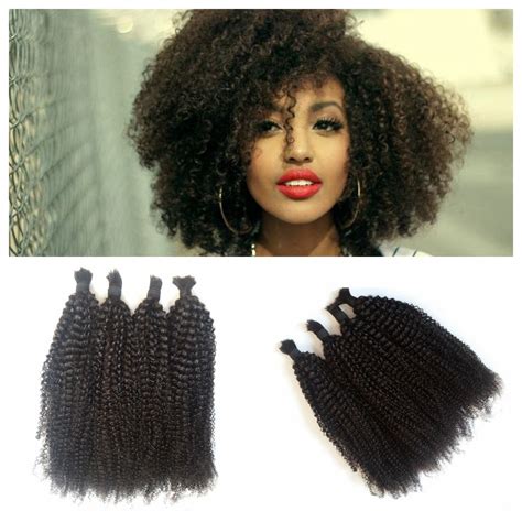 Human Braiding Hair Bulk No Weft Top Quality A Brazilian Virgin Hair Afro Kinky Curly Bulk