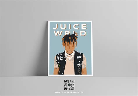 Juice Wrld Portrait Poster Juice Wrld Minimal Hip Hop Etsy Canada