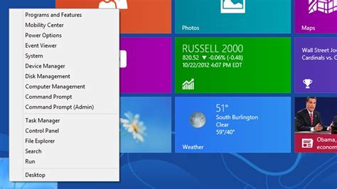 Windows 8 Beginners Guide Part 2 Quick Access Menu Tutorial Youtube