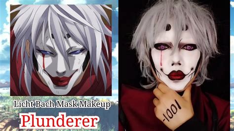 Plunderer Licht Bach Mask Cosplay Makeup I Tutorial Facepaint Youtube