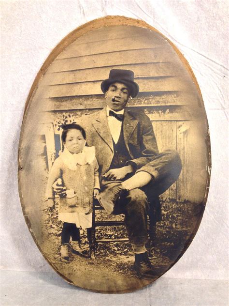 Vintage Black Americana African American Photograph In Frame With From