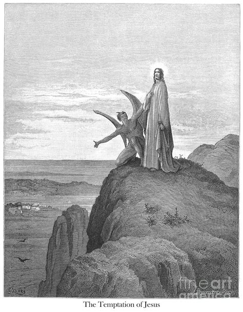 Engraving Of The Temptation Of Jesus By Gustave Dore W1 Photograph By