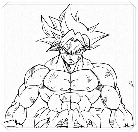 Colorear A Goku Fase 4 Dibujo Imágenes