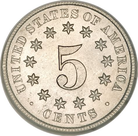 5 Cents Shield Nickel Without Rays United States Numista