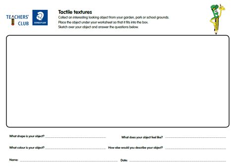 For this music worksheet, students learn 6 elements of music and match the names with the definitions. Tactile Textures Worksheet for KS1 Science, Art and Literacy | Teachwire Teaching Resource