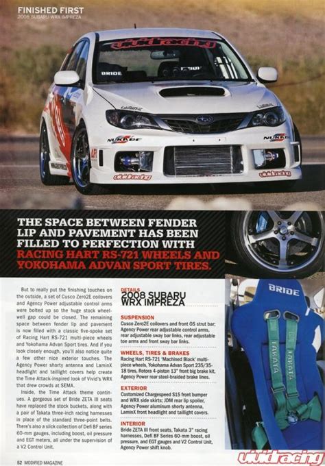 Vr Wrx On Cover Of Modified Magazine April 2008 Issue Vivid Racing News