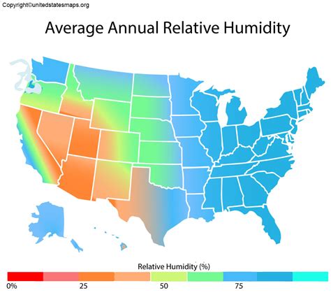 Us Humidity Map United States Humidity Map Usa