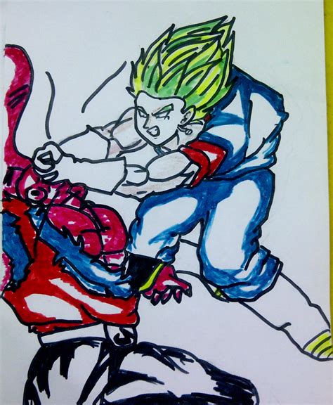 Gogeta blue | dragon ball super: Haha... Funny drawing. - Dragon Ball Z Fan Art (36255795 ...