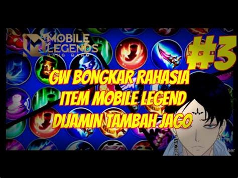 3 ITEM MOBILE LEGENDS DAN FUNGSINYA Mobile Legends Vtuber Indo